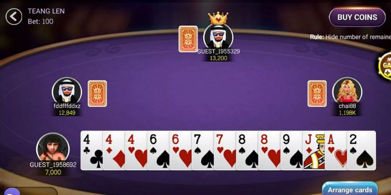 Giao diện trò chơi bắt mắt 