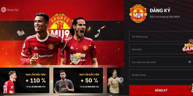 Hướng dẫn đăng ký tài khoản MU9 thành công